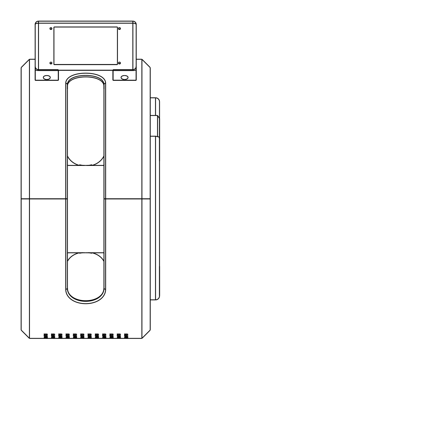 Plano de la Revo Rope de perfil, derivado del CAD de fabricación: el canto del tambor mide 22 centímetros.